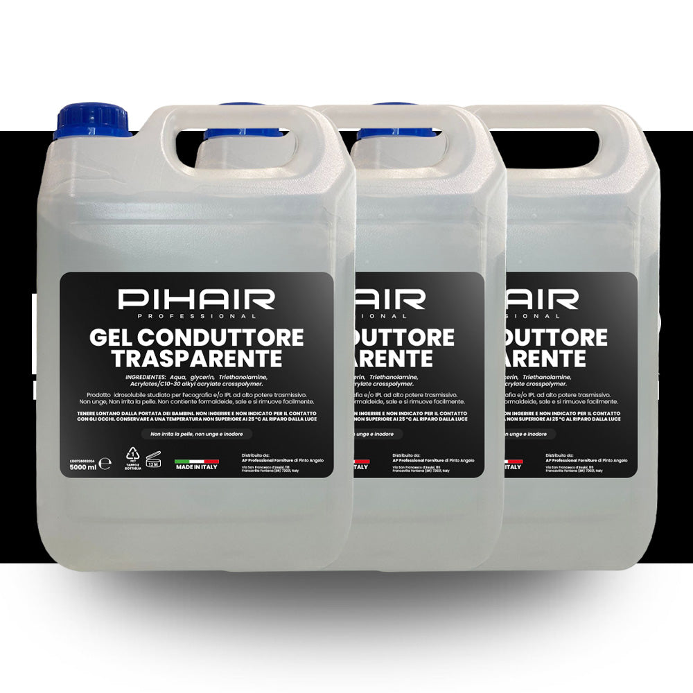 Gel Conduttore per Laser, Ultrasuoni e IPL Pihair Professional - 5000ml