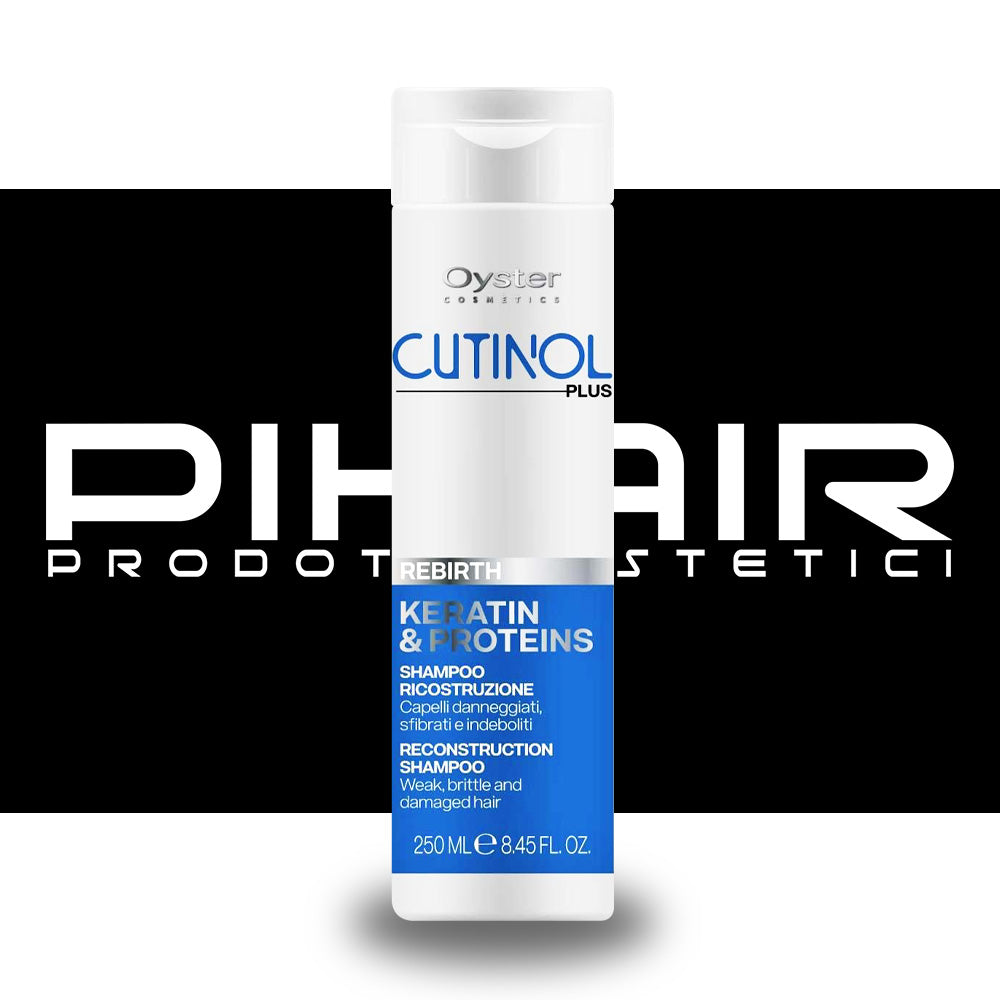 Shampoo Cutinol Plus Rebirth per capelli Danneggiati, Sfibrati e Indeboliti Oyster Cosmetics - 250ml