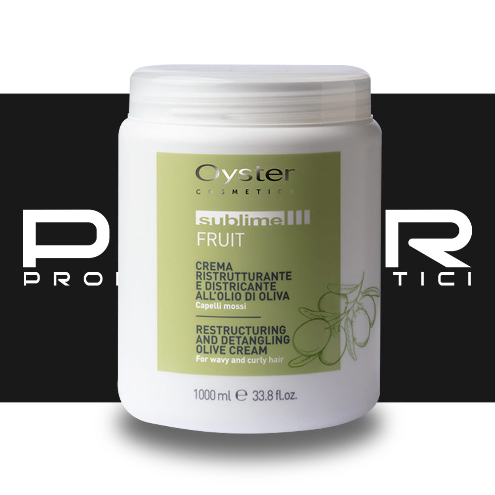 Maschera Ristrutturante e Districante all'Olio di Oliva per Capelli Mossi Oyster Cosmetics - 1000ml