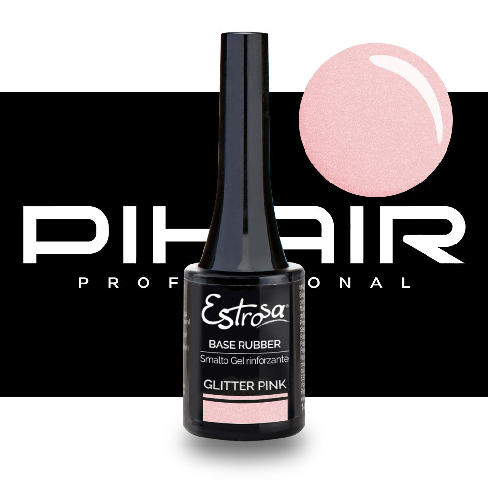 Base Rubber Gel Estrosa 14ml - Glitter Pink