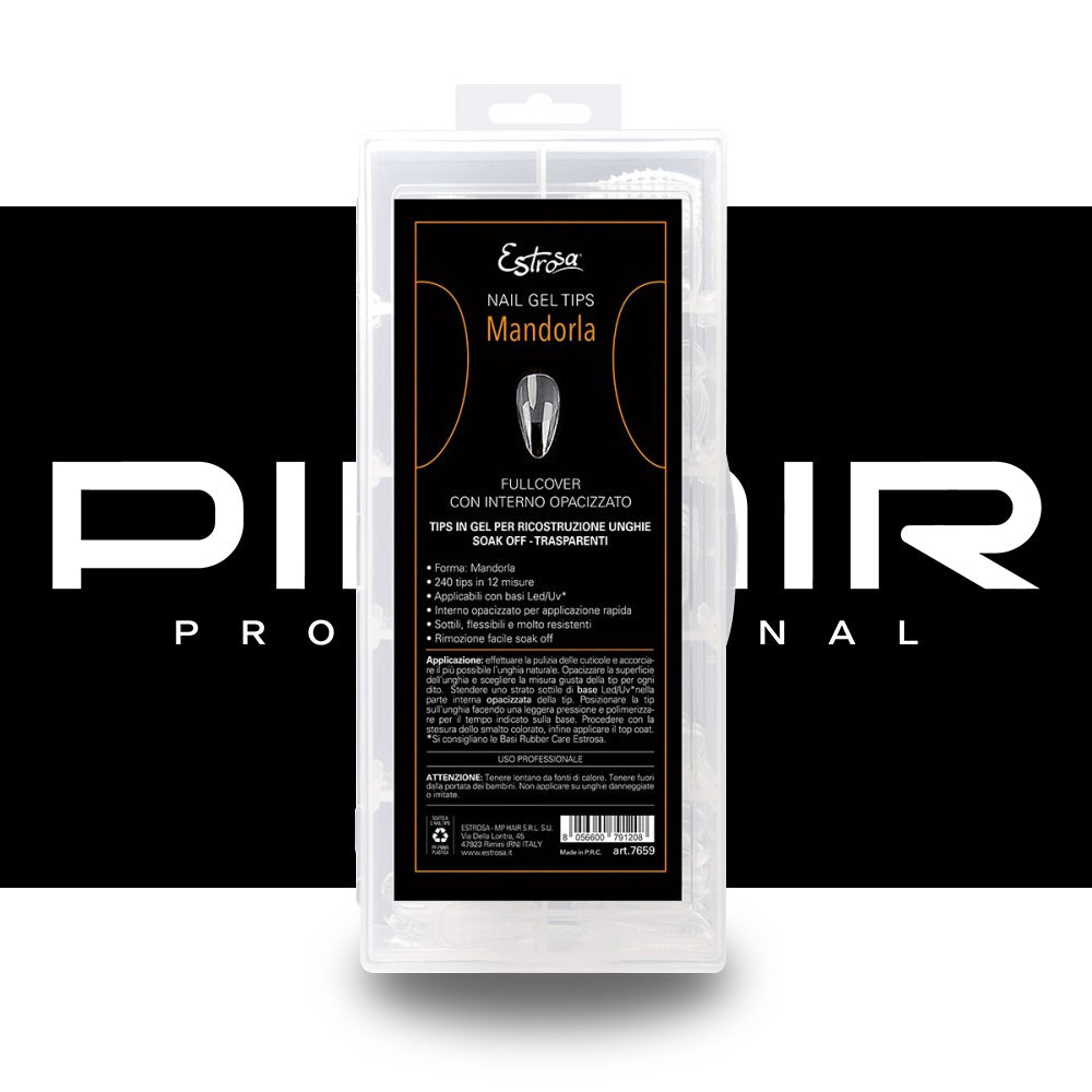 Nail Gel Tips Estrosa 12 misure 240pz - Mandorla