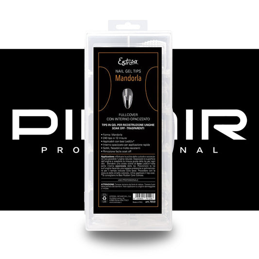 Nail Gel Tips Estrosa 12 misure 240pz - Mandorla