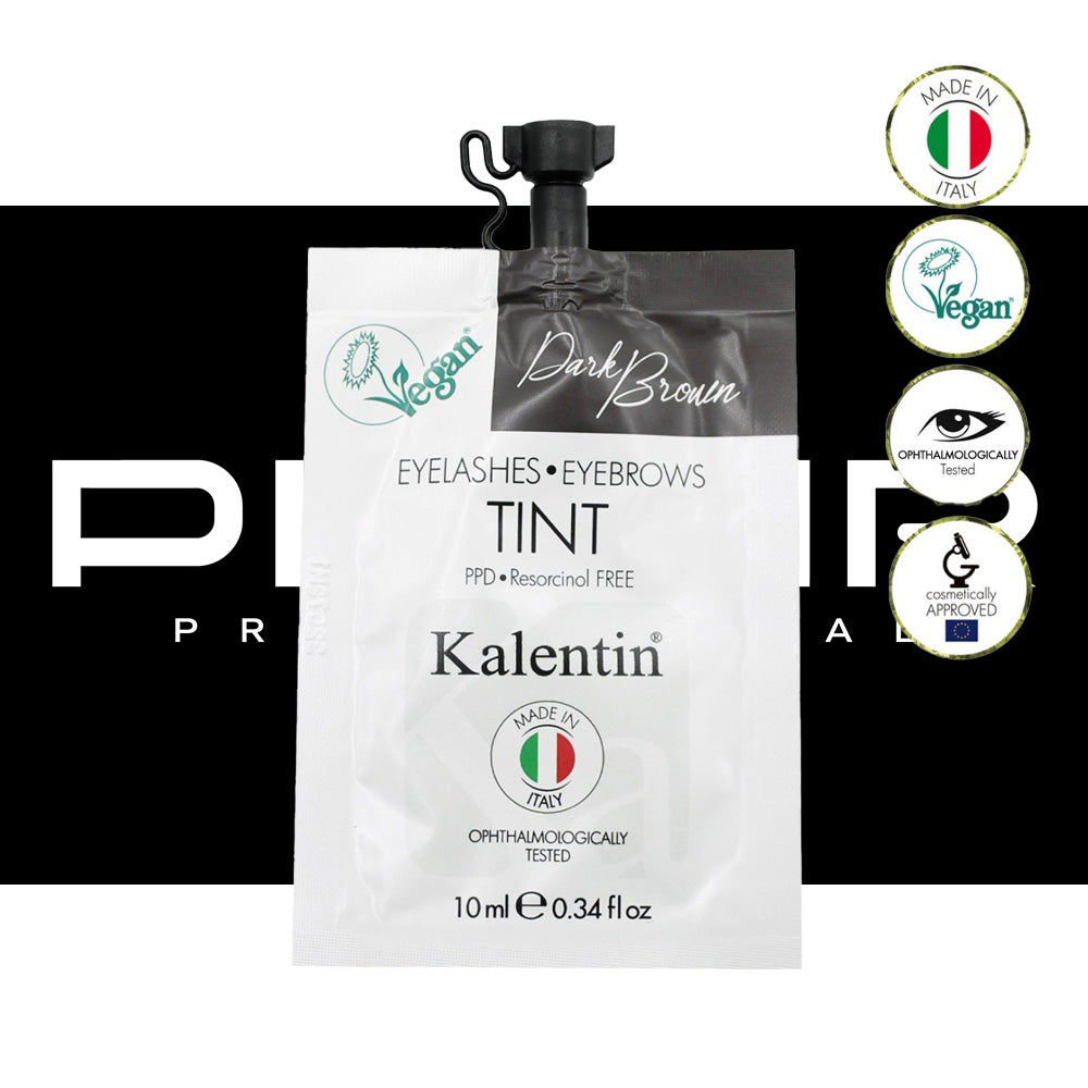 Tinta per Ciglia e Sopracciglia Kalentin 10ml - Castano Scuro