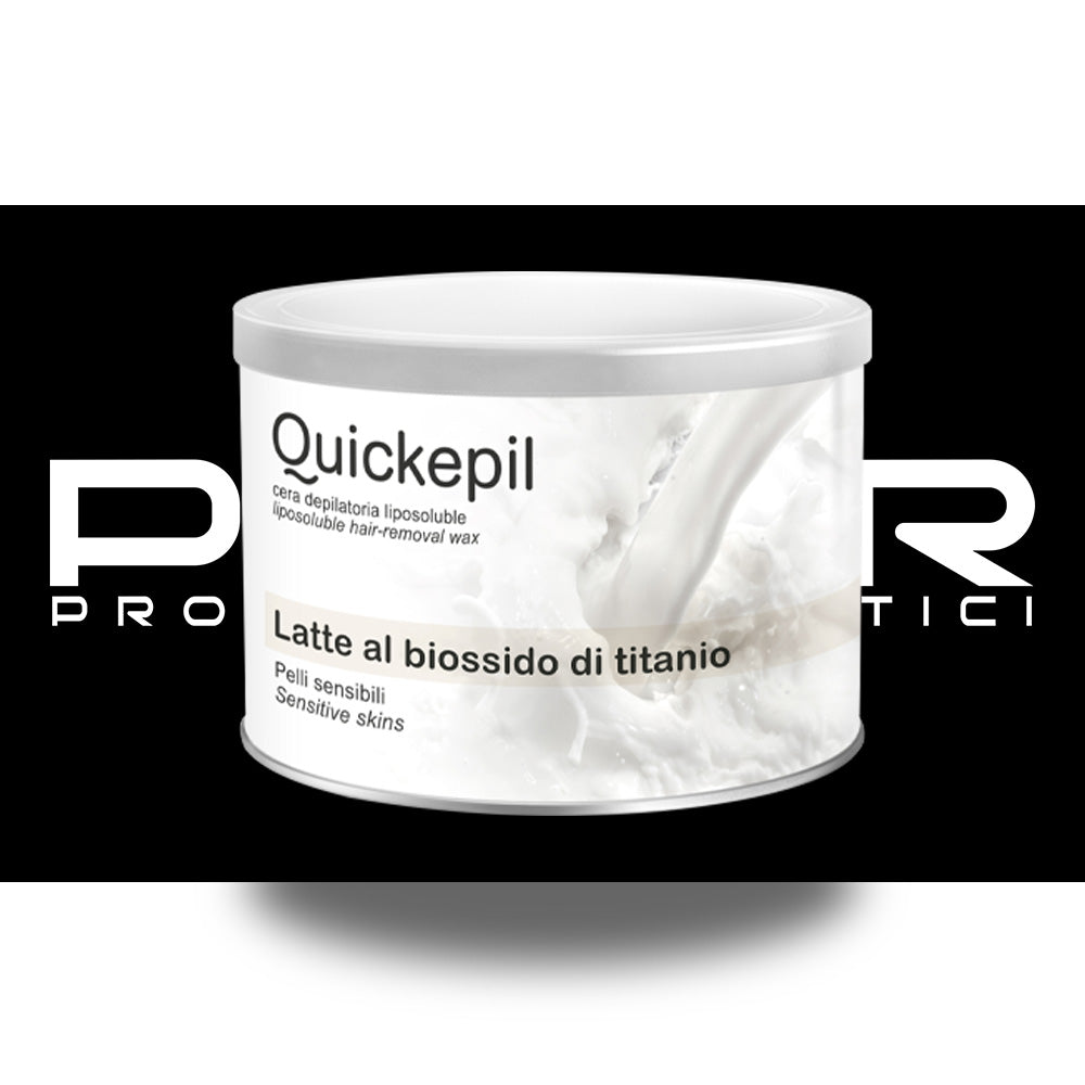 Cera Depilatoria Biossido di Titanio al Latte Liposolubile Quickepil - 400ml